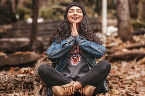 woman meditating